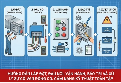 Hướng dẫn lắp đặt, đấu nối, vận hành, bảo trì và xử lý sự cố van động cơ: Cẩm nang kỹ thuật toàn tập