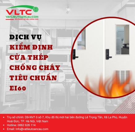 Dịch vụ kiểm định cửa thép chống cháy EI60